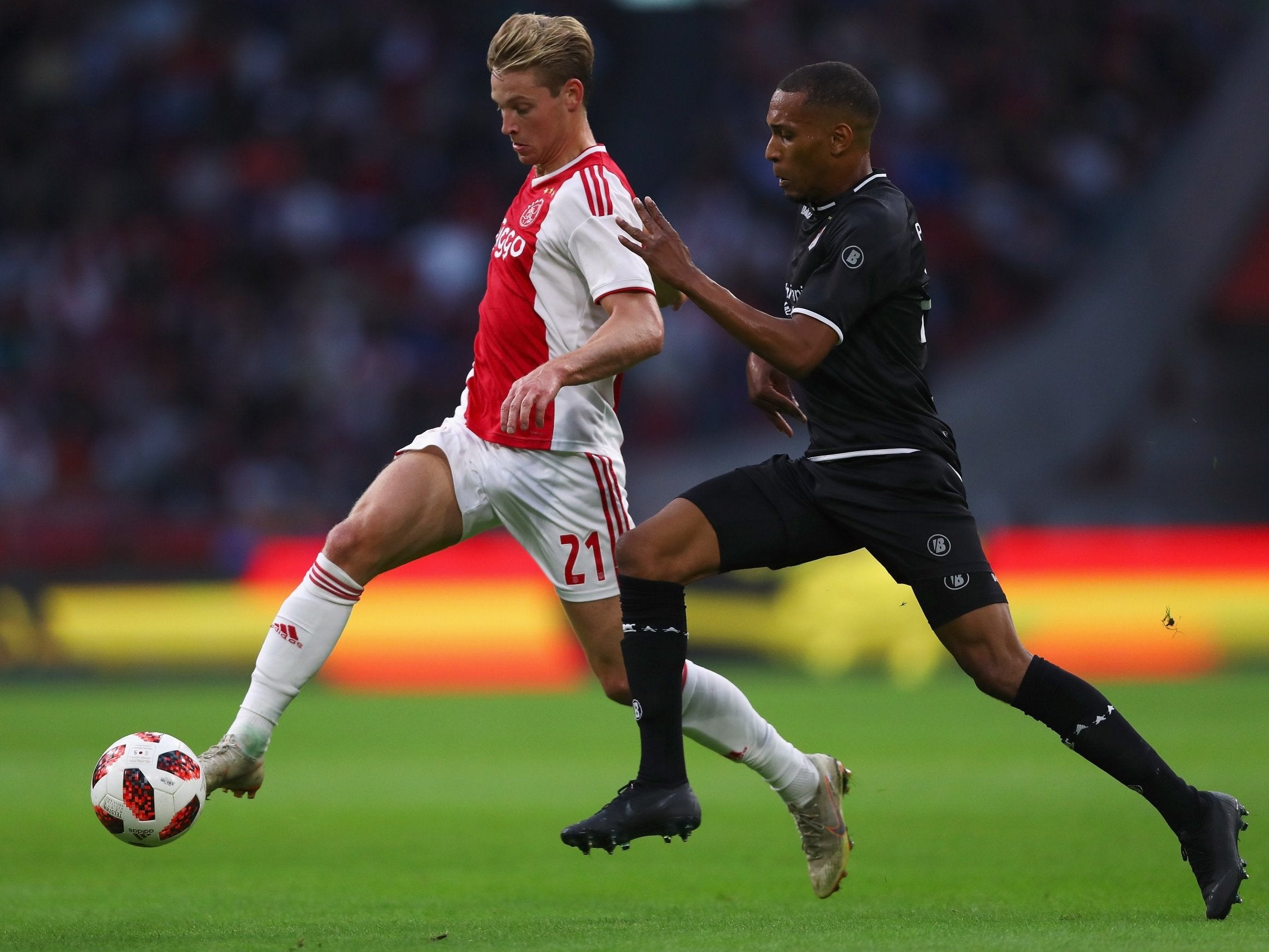 Frenkie de Jong in action for Ajax against FC Emmen