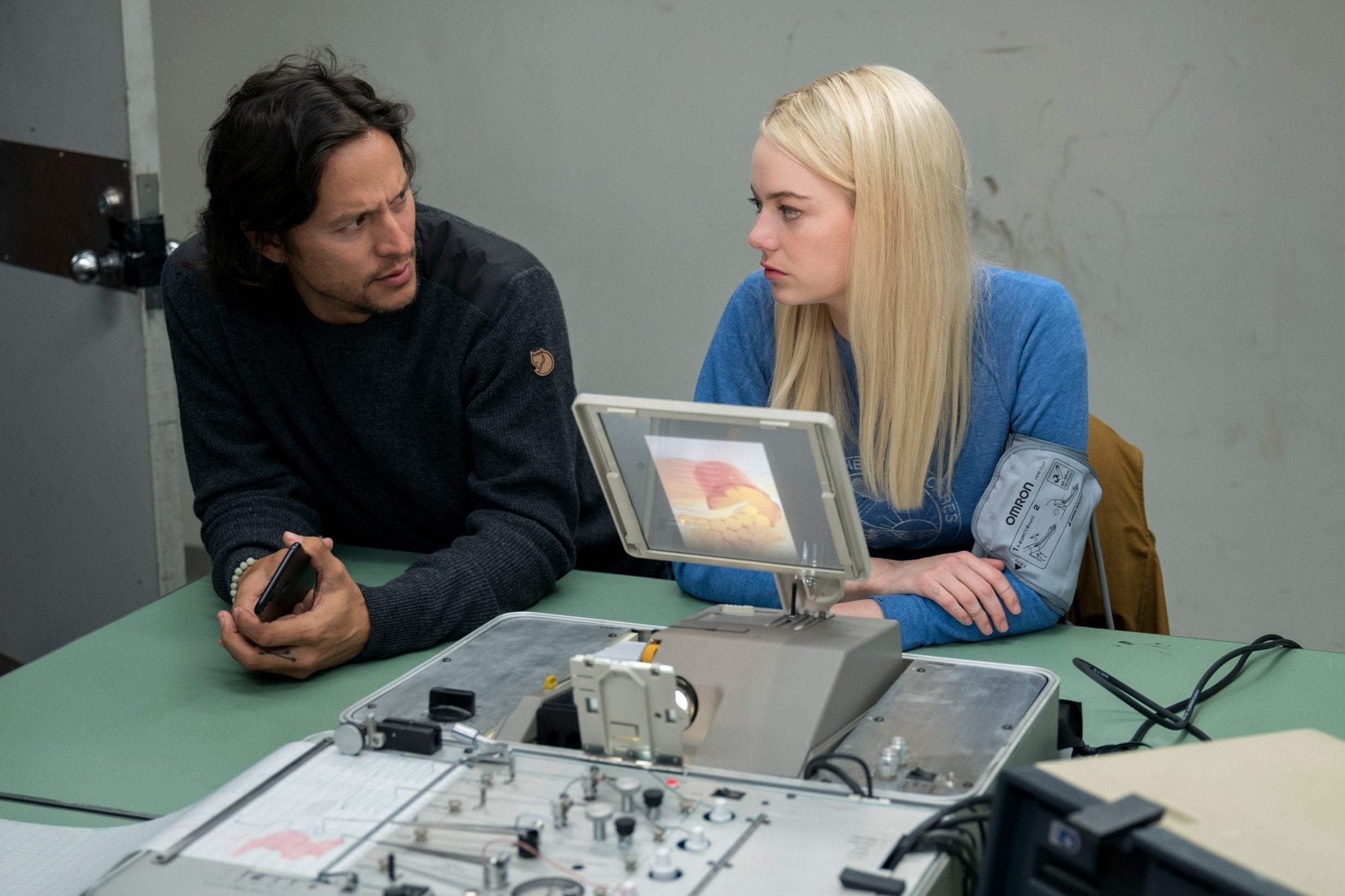 Cary Fukunaga and Emma Stone in Netflix’s Maniac (Michele K Short / Netflix)