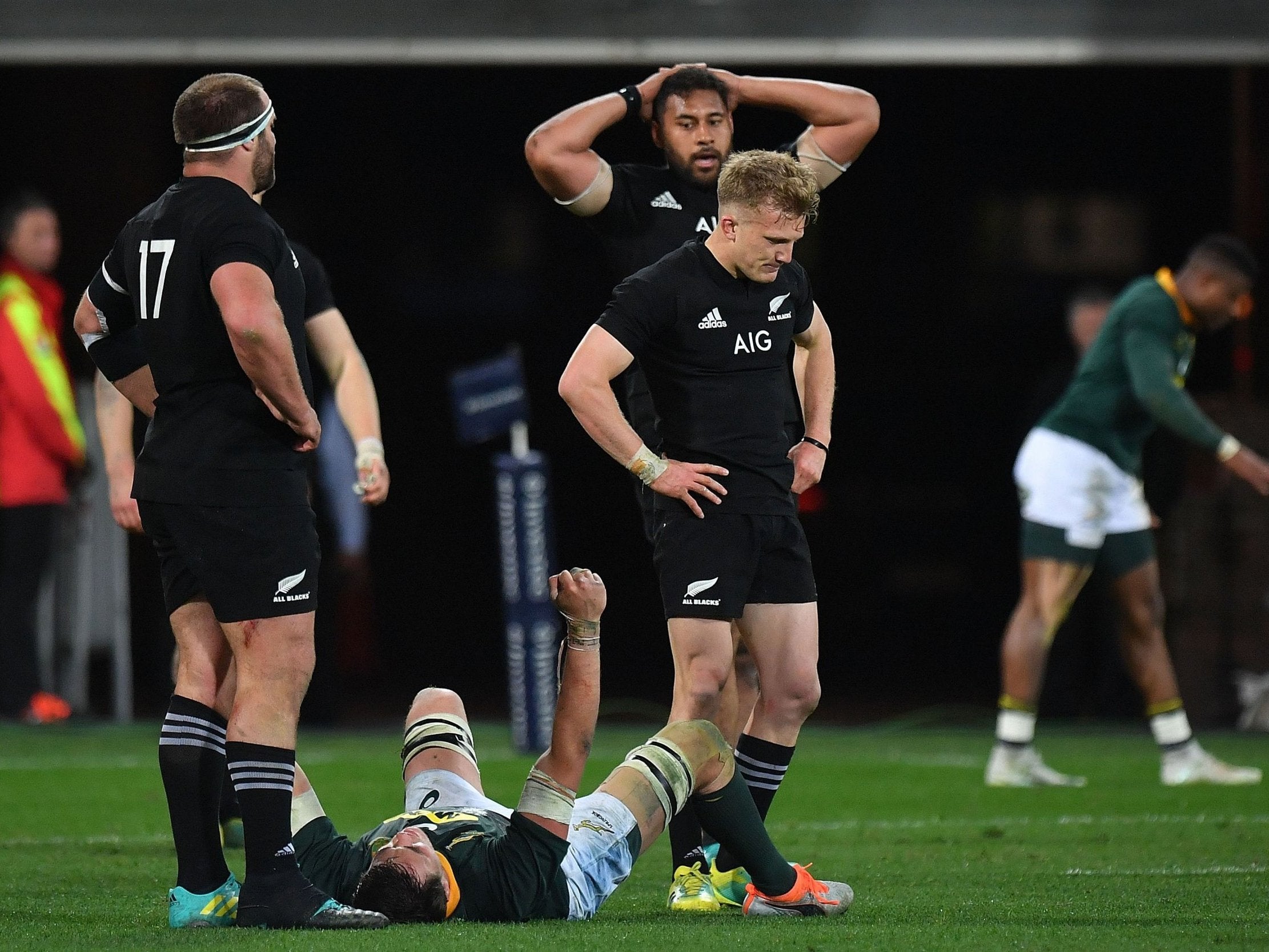 The All Blacks suffered their first defeat of the Rugby Championship