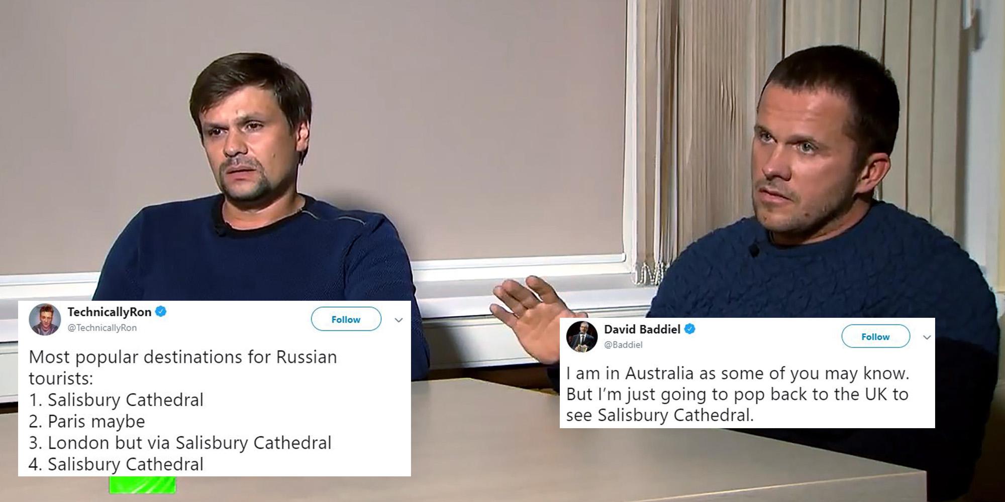 The Russian suspects who 'visited Salisbury Cathedral' are