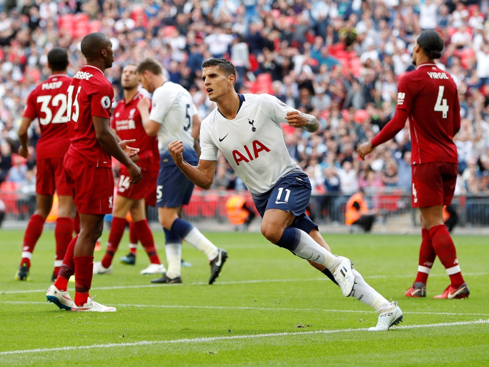 Erik Lamela scored a consolation for Spurs in injury-time