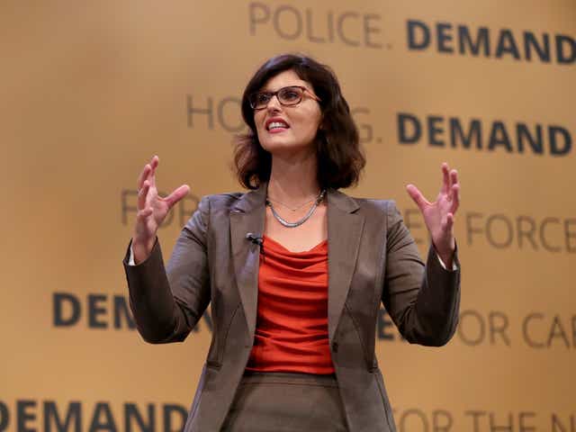 Layla Moran, Liberal Democrats education spokesperson, delivers a speech at the party's Autumn Conference in Brighton