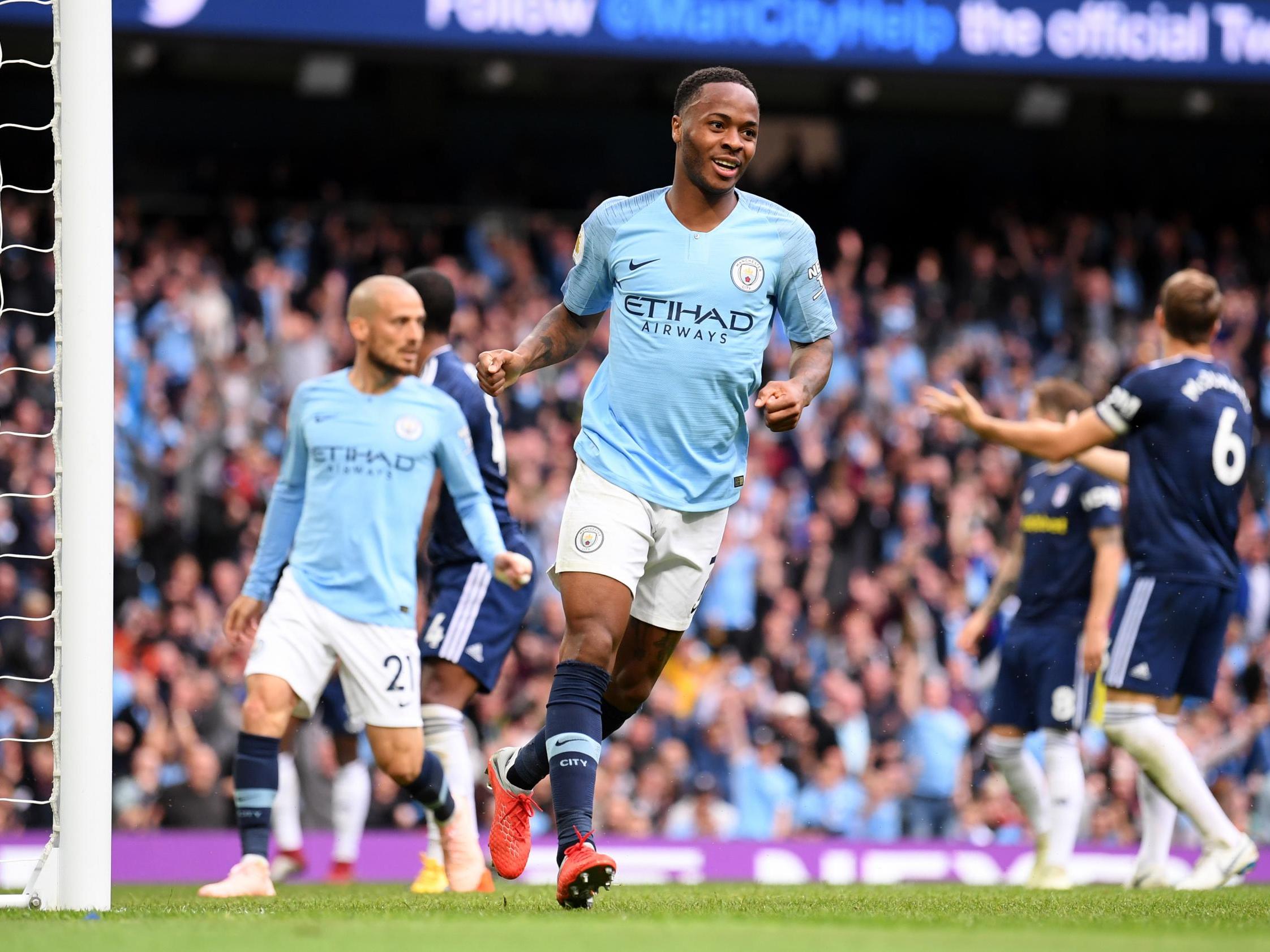 Sterling celebrates scoring City's third