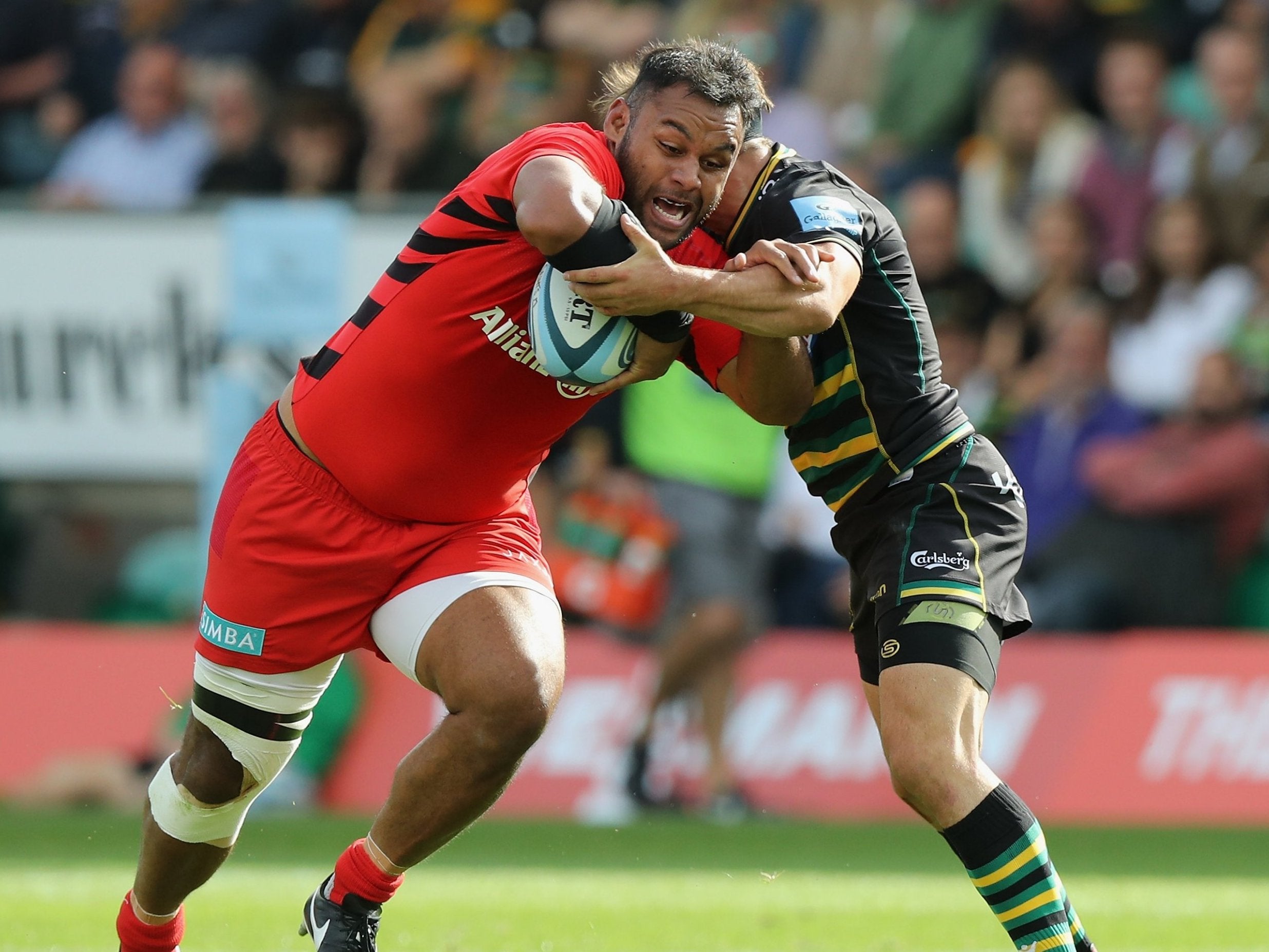 Billy Vunipola made his first start of the season but saw yellow in the second half