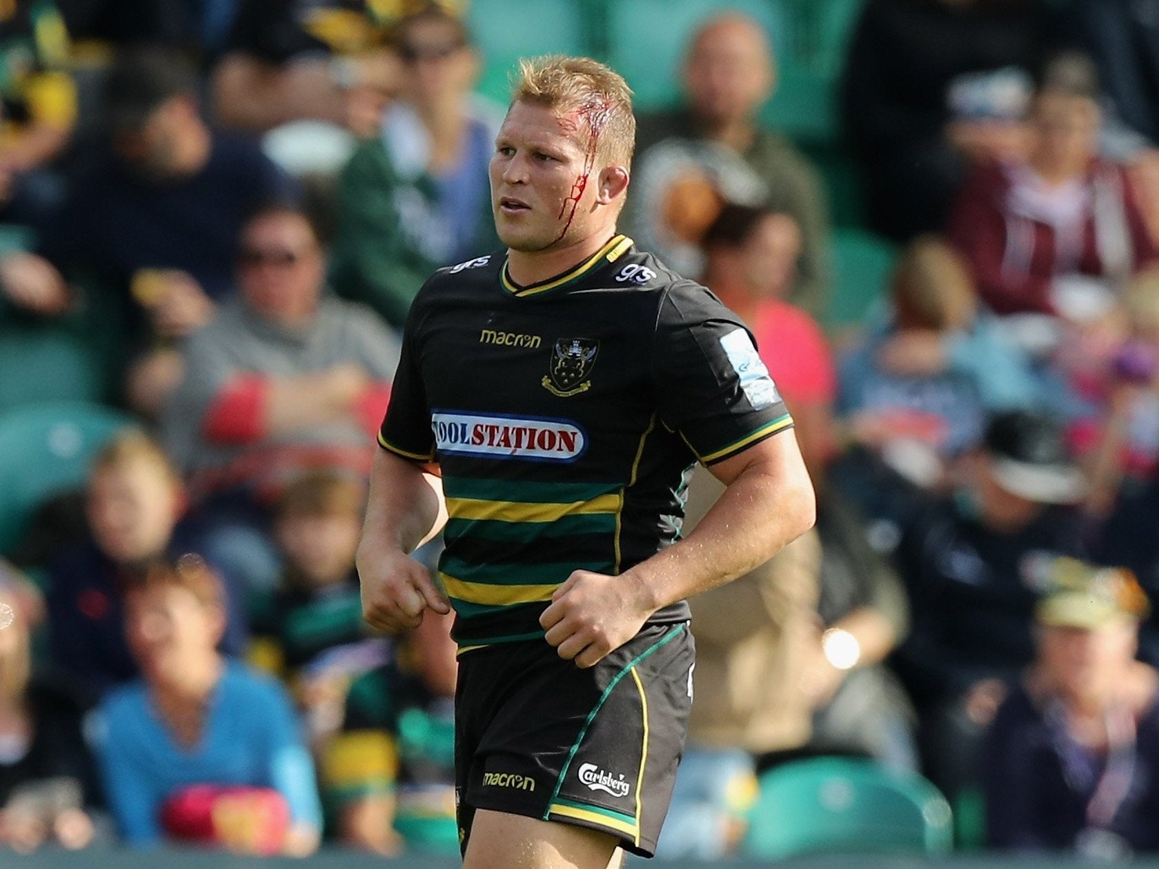 Dylan Hartley scored a try on his first Northampton start in eight months