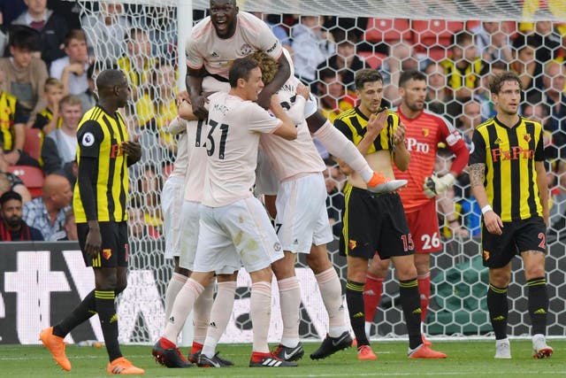 Romelu Lukaku bundled in United's opening goal