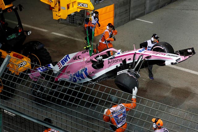 Force India owe money to over 450 companies