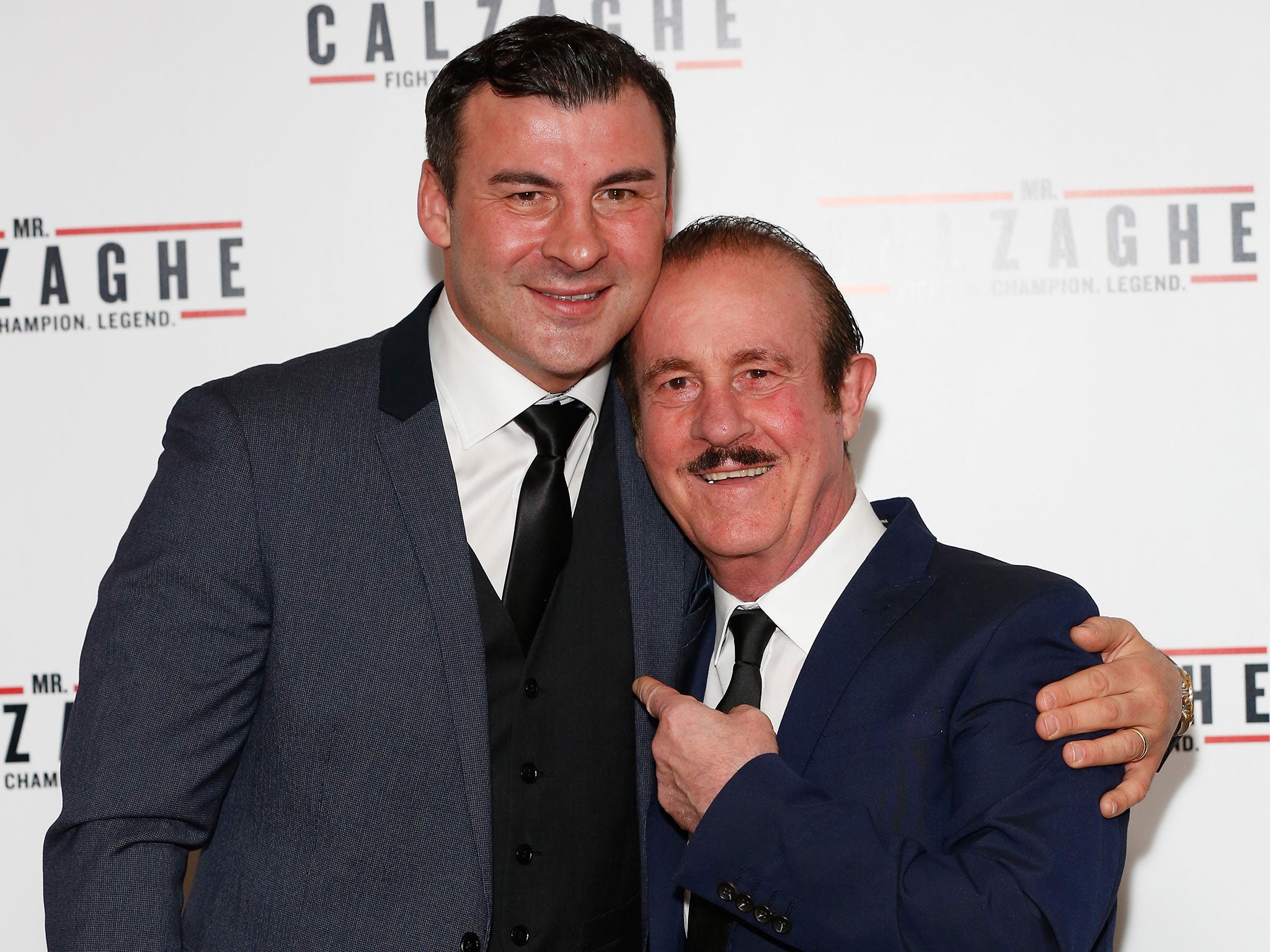 Enzo Calzaghe (right) is seriously ill in hospital