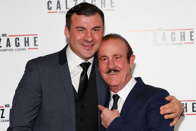 Enzo Calzaghe (right) is seriously ill in hospital