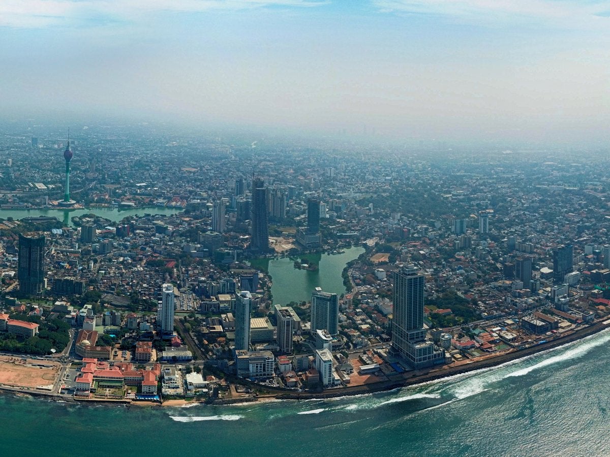 Drone footage of Colombo