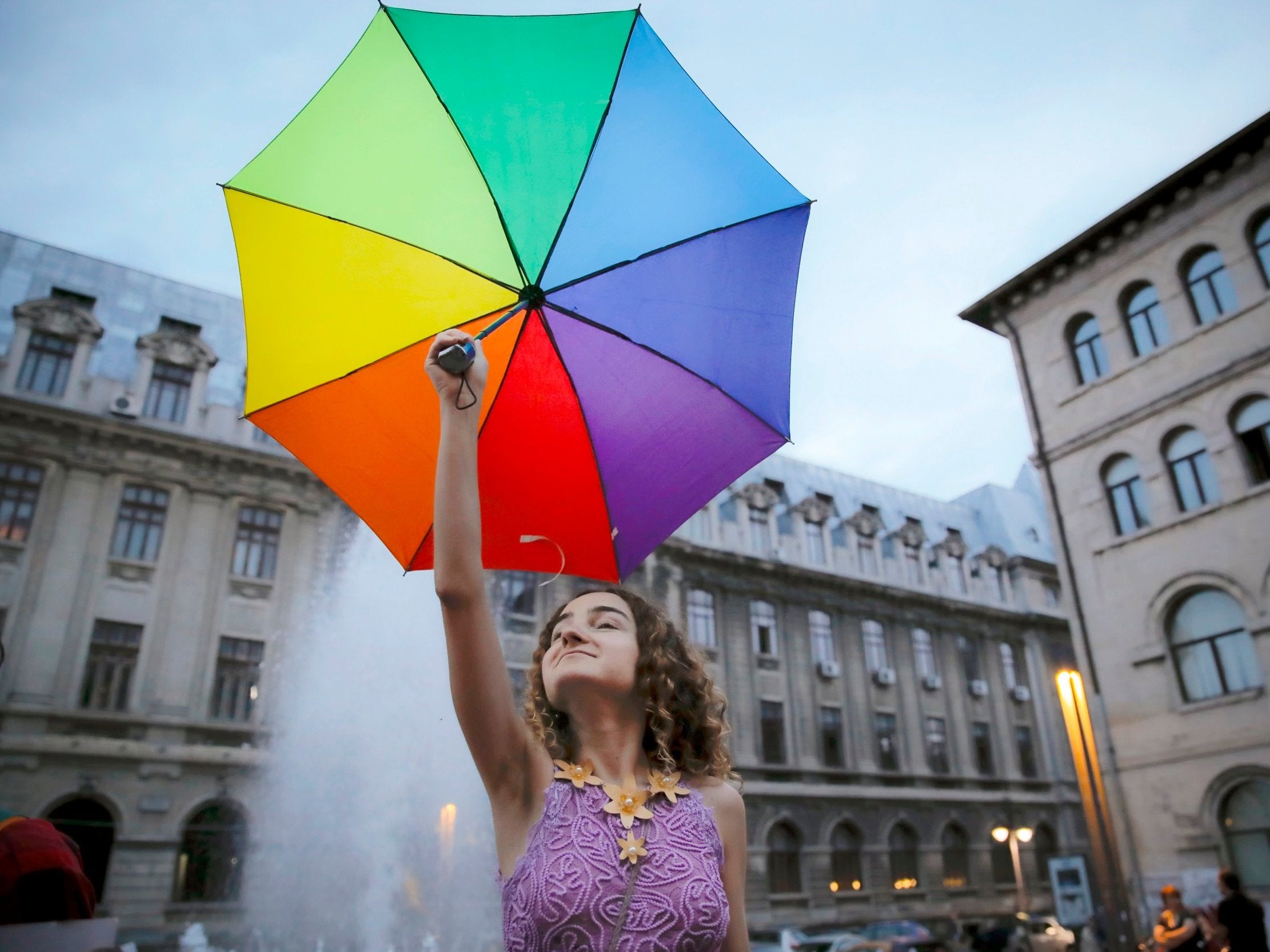 Activists in Bucharest are protesting against proposed changes to the constitution that would remove references to a 'union between spouses' and redefine marriage as a 'union between a man and a woman'