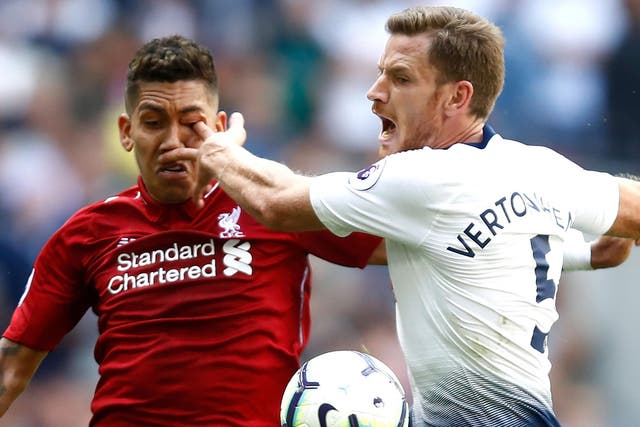 Roberto Firmino suffered an eye injury in Liverpool's victory over Tottenham Hotspur