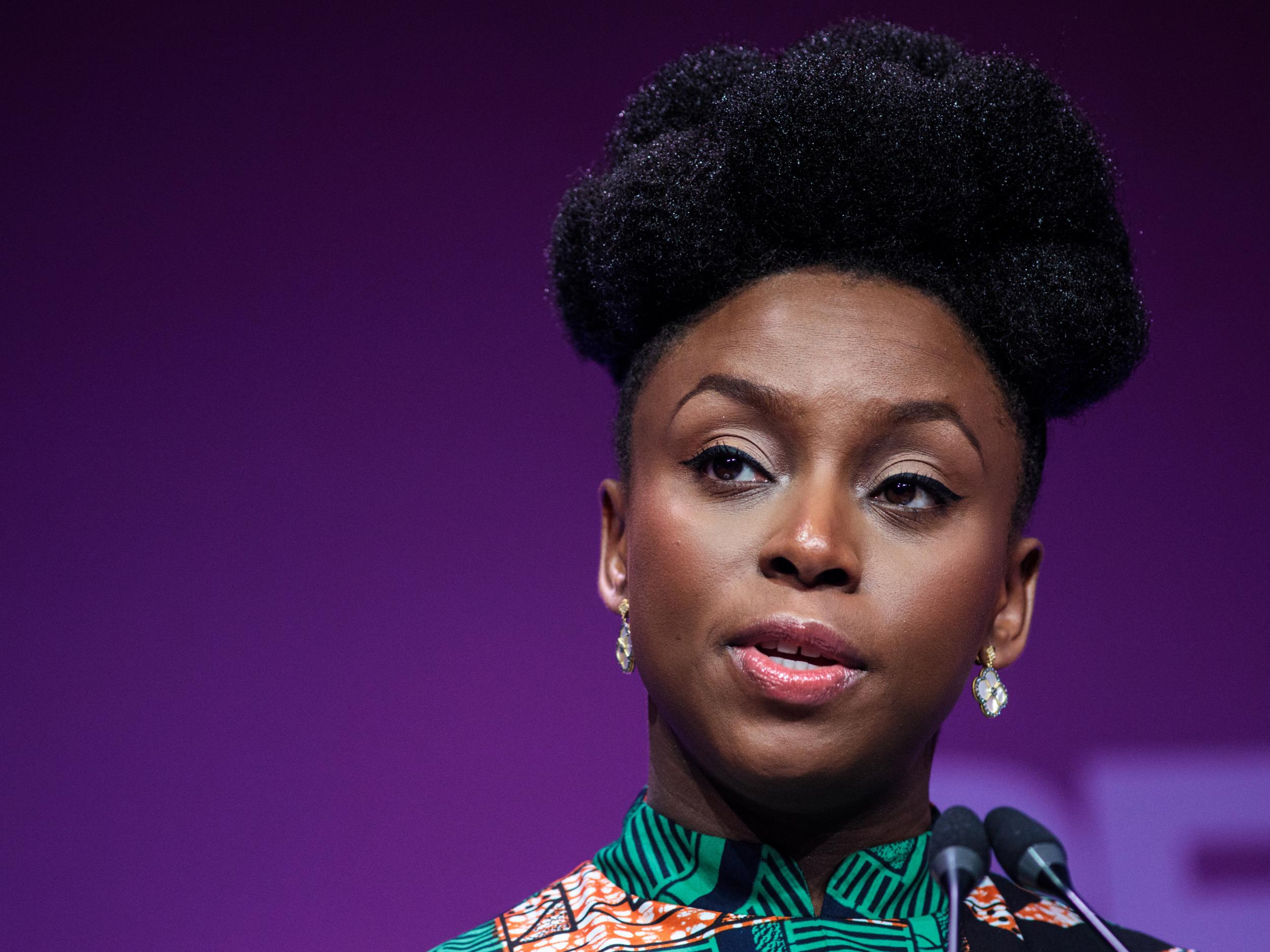 Chimamanda Ngozi Adichie made comments criticising Trump just hours before one of the president’s aides was sentenced to serve time in a federal prison