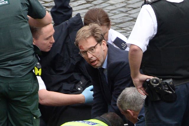 Tobias Ellwood performed CPR on the officer
