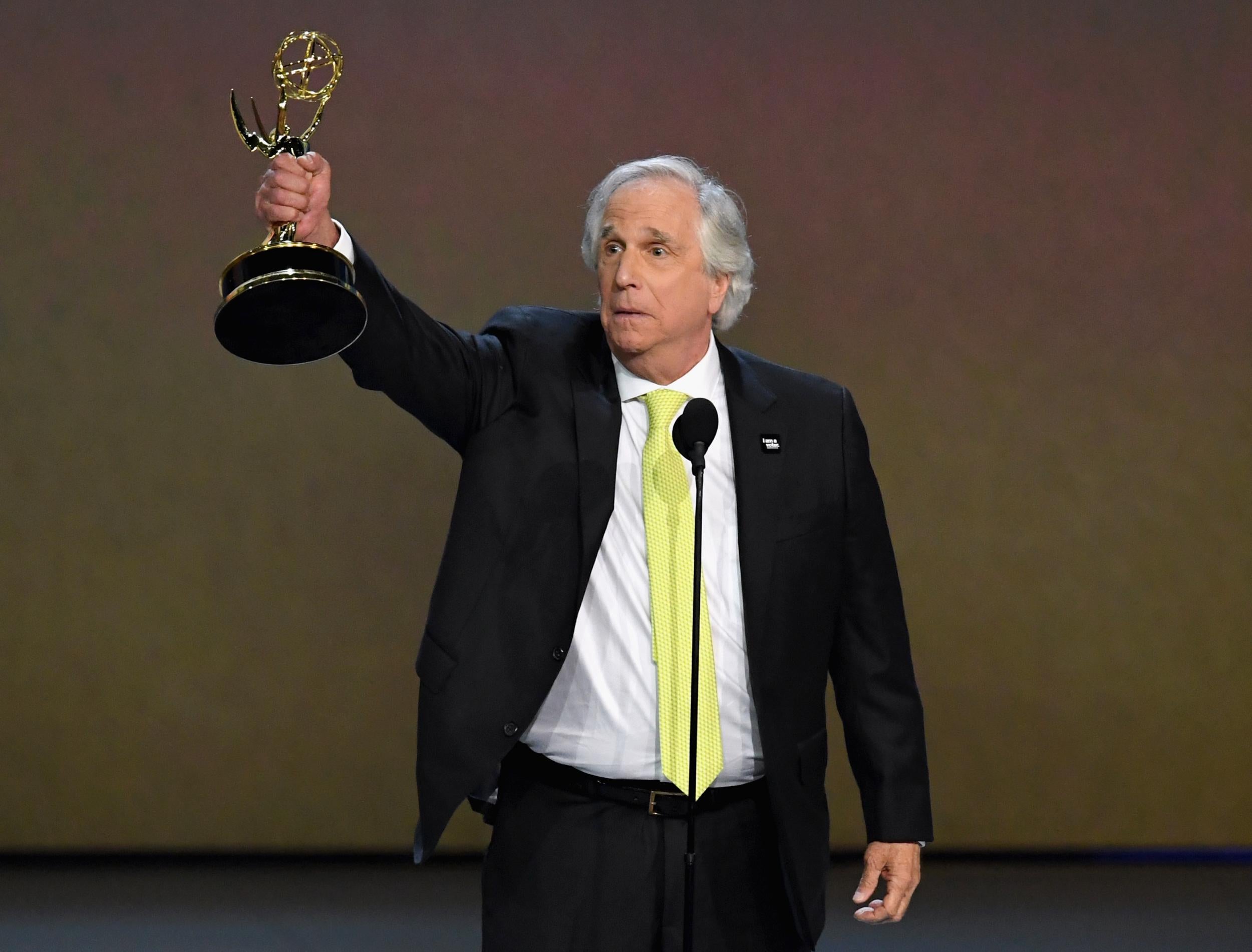Henry Winkler accepts his first Emmy