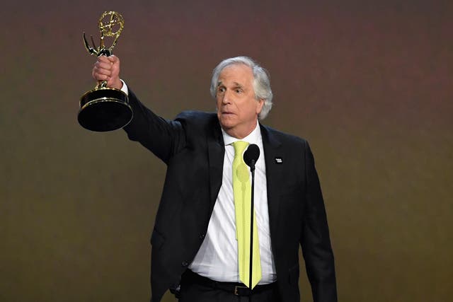 Henry Winkler accepts his first Emmy