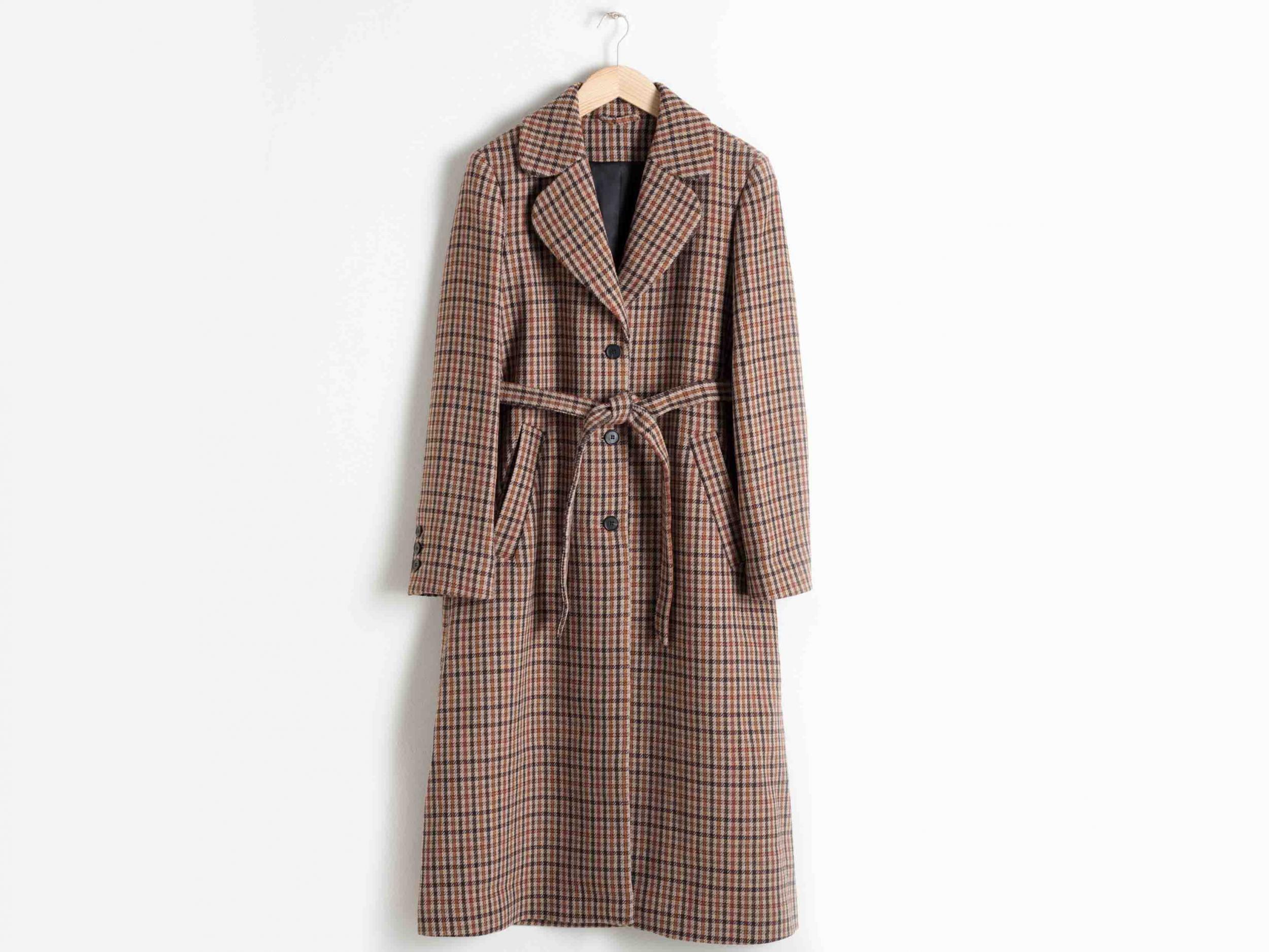 A-line wool blend belted coat, £169, &amp; Other Stories