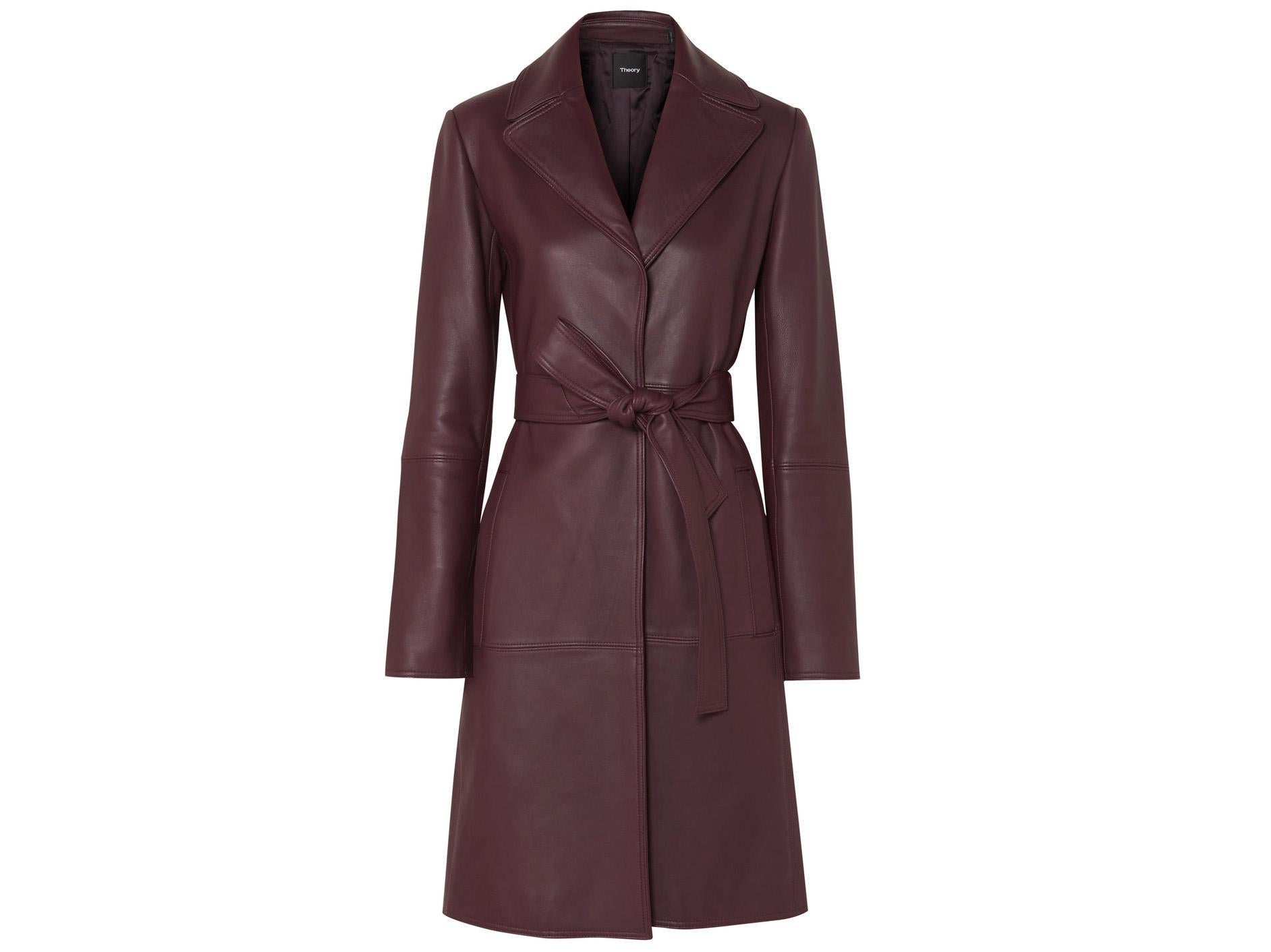Theory, leather coat, £1,815, Net-a-Porter