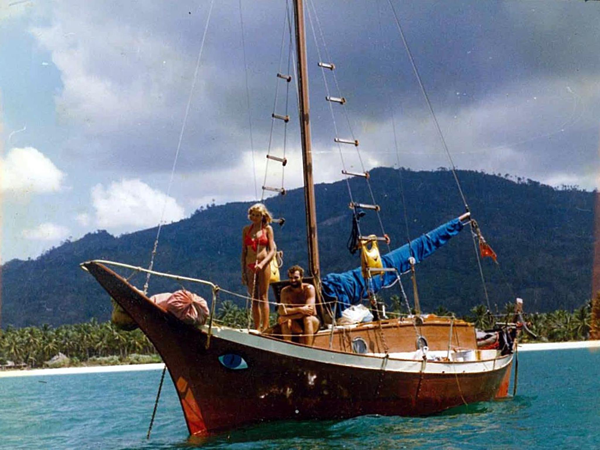 Kerry Hamill and his girlfriend Gail aboard the ‘Foxy Lady’ (Ro