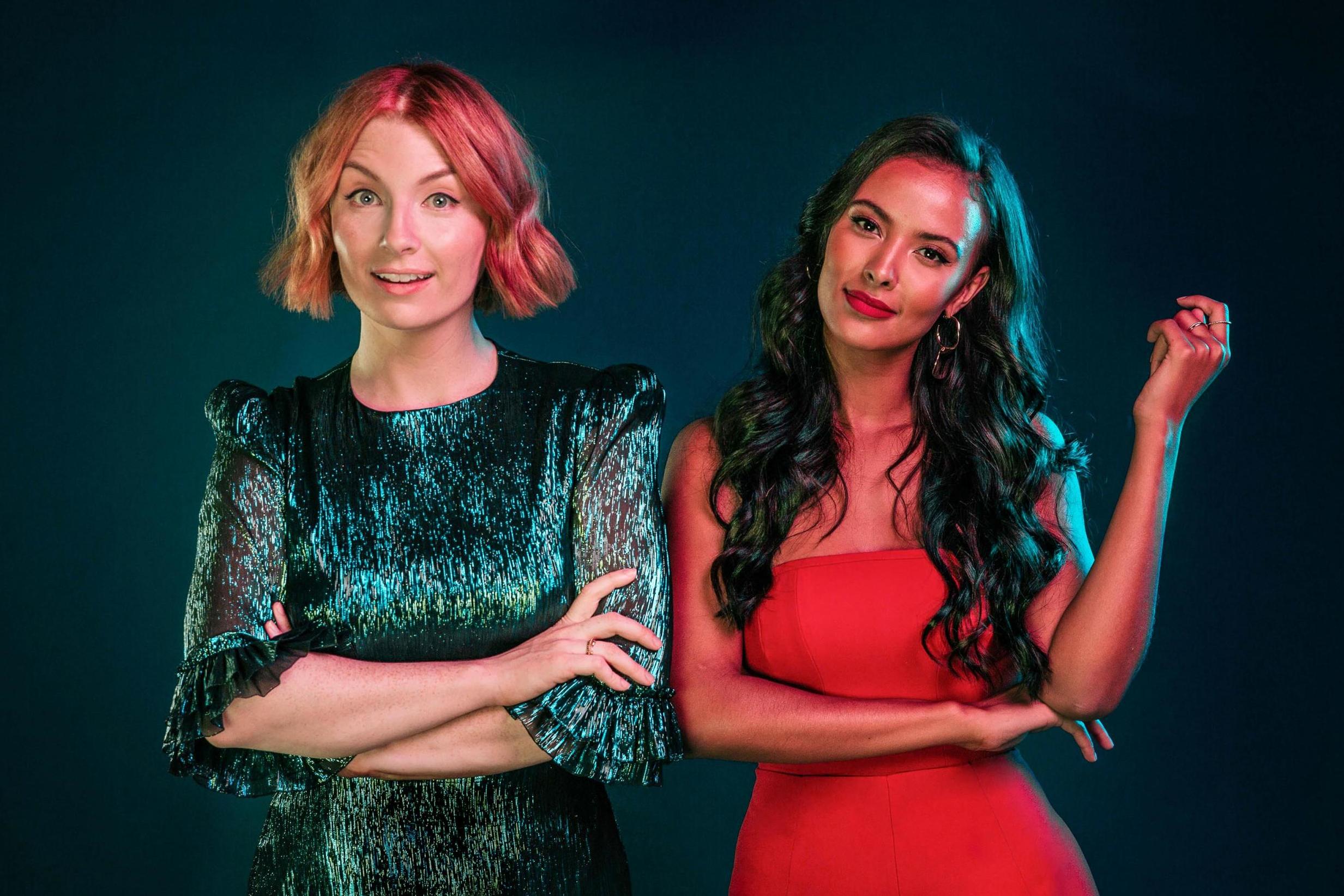 Alice Levine and Maya Jama, presenters on 'The Circle'