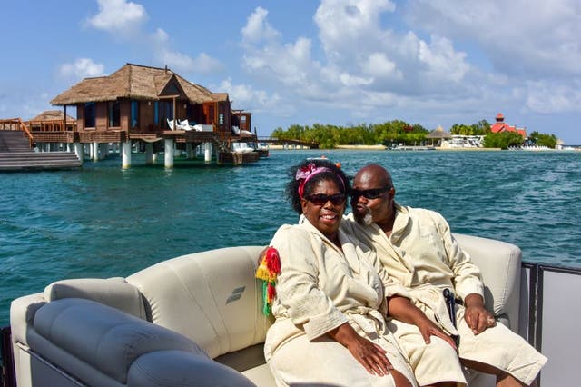 Herman Gordon and his wife on holiday in Jamaica.