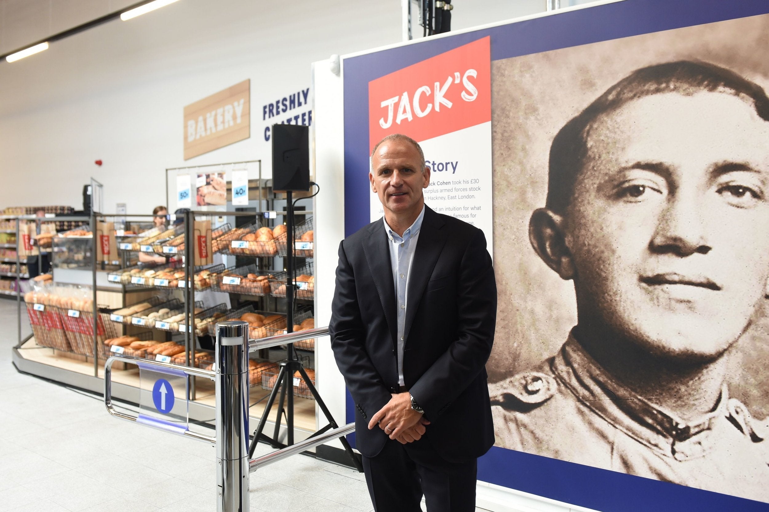 Tesco boss Dave Lewis at the launch of his new discounter 'Jack's". The format could do with a tweak