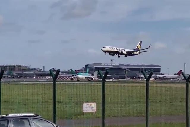 Ryanair plane forced to abort landing at Dublin Airport due to Storm Ali