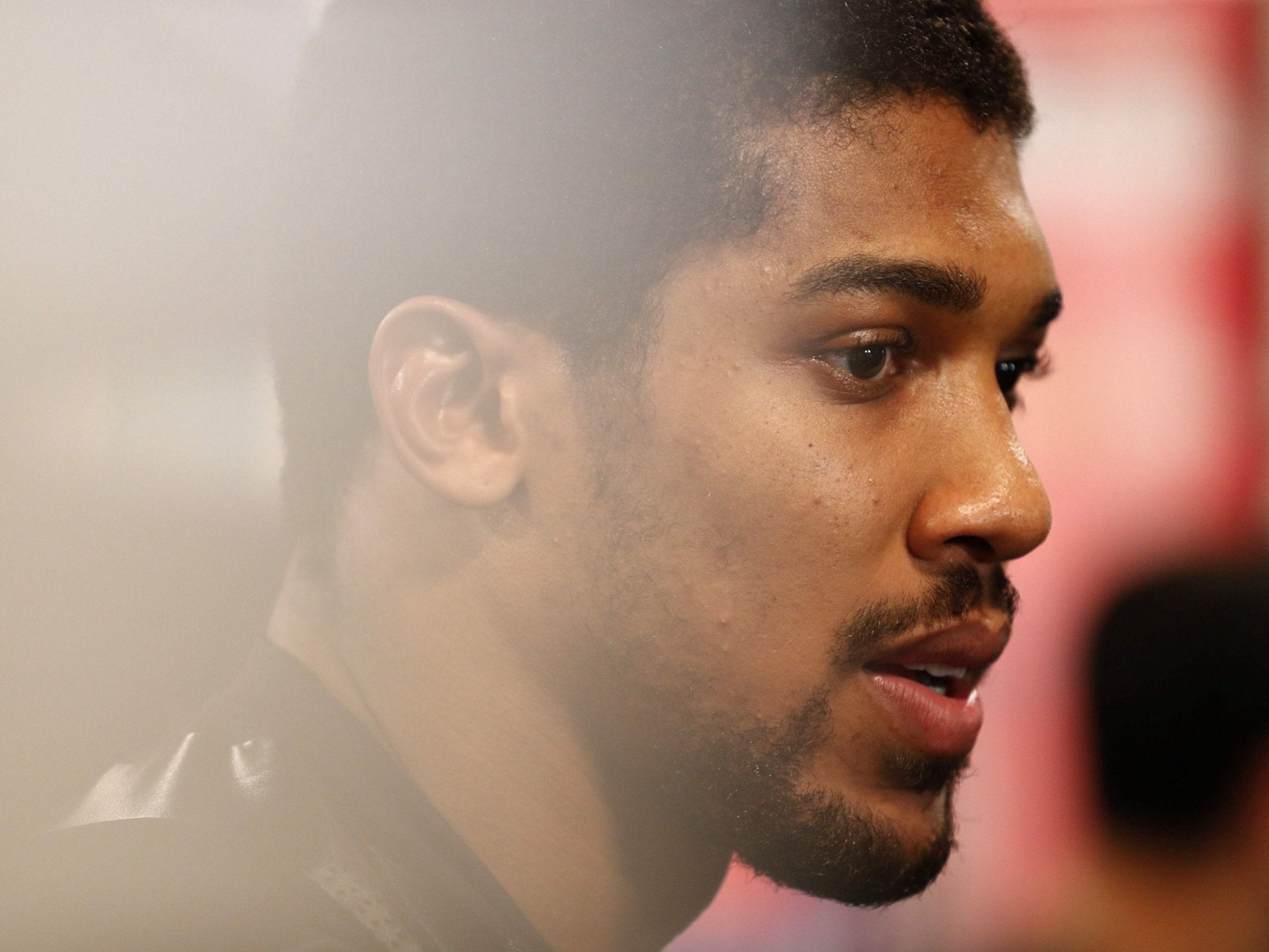 Anthony Joshua during his pre-fight public workout this week (AFP/Getty Images)