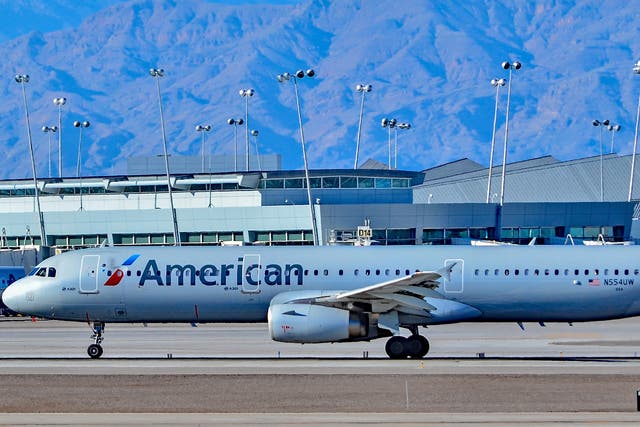 An American Airlines Airbus A321, the same model the student pilot entered before he was arrested