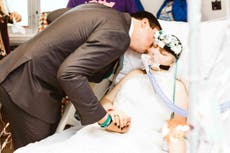 Terminally ill teen marries childhood sweetheart from hospital bed