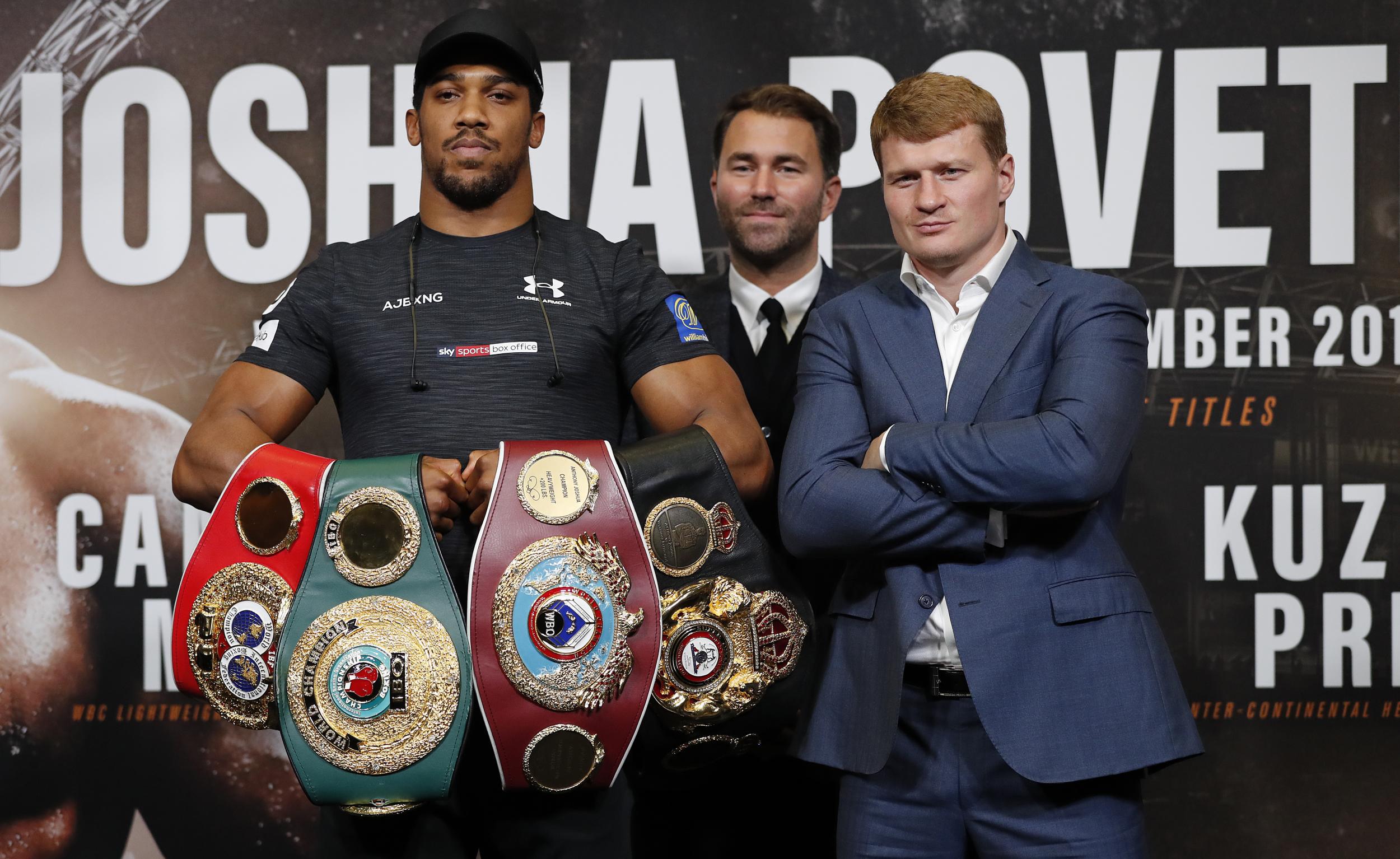 Joshua vs Povetkin weigh-in - as it happened: Brit comes in almost 2 stone heavier than rival ...