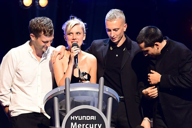Wolf Alice looked stunned as it was announced they had won.
