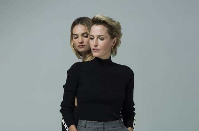 Lily James and Gillian Anderson