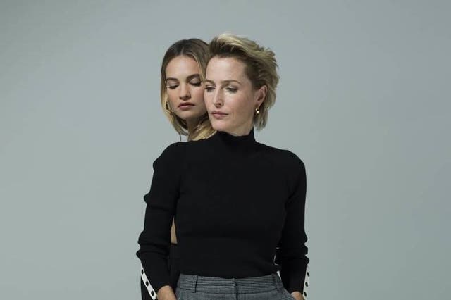 Lily James and Gillian Anderson