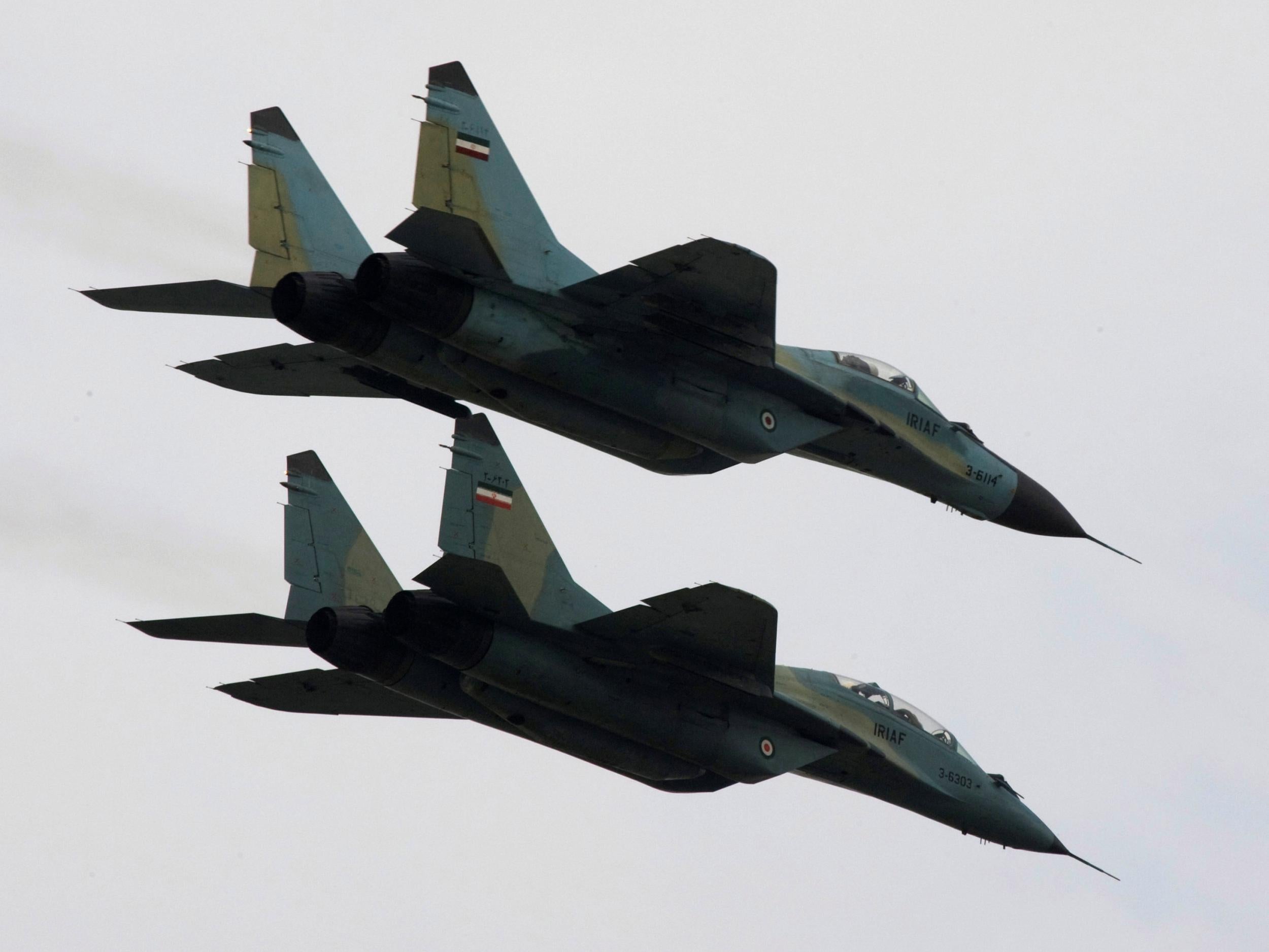 Tehran flew Russian Sukhoi-22 planes over the Strait of Hormuz as a warning to its enemies