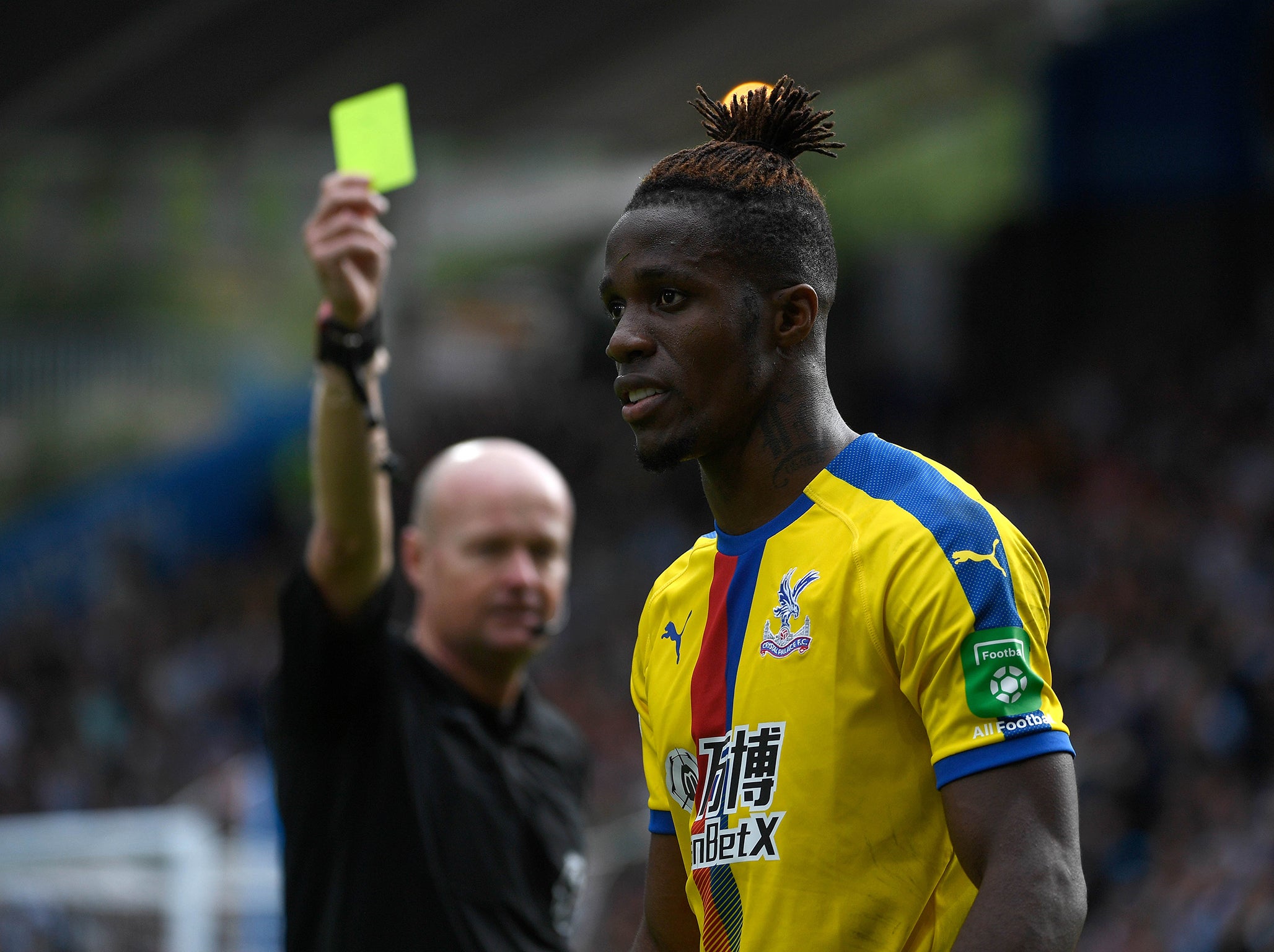 Wilfried Zaha is often the victim of rough treatment