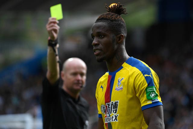 Wilfried Zaha is often the victim of rough treatment