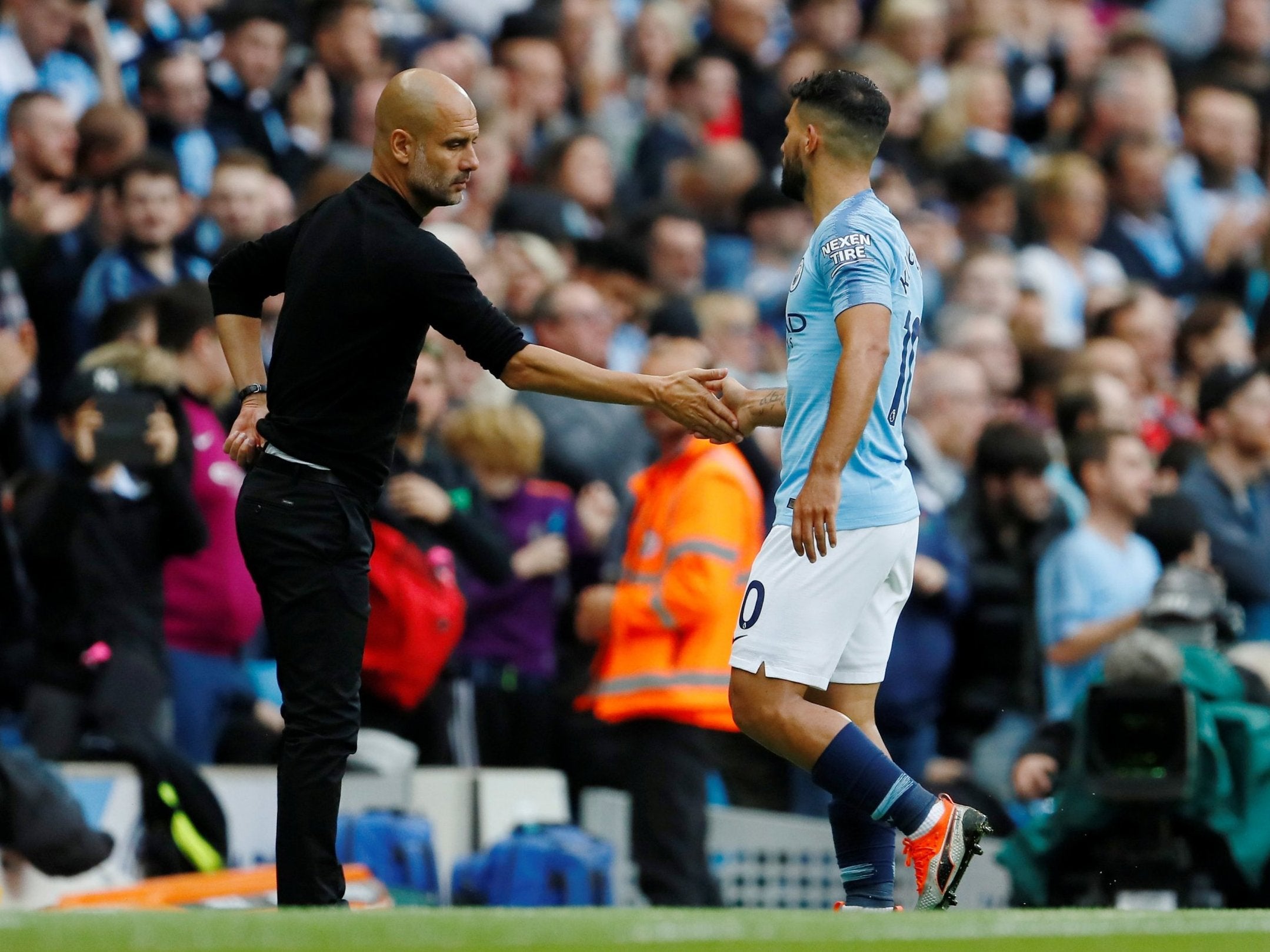 Sergio Aguero has extended his stay at Manchester City