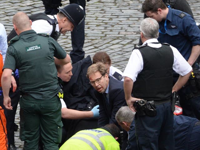 MP Tobias Ellwood attempted to save PC Palmer's life after the attack