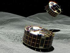 Japanese spacecraft drops two rovers onto asteroid surface