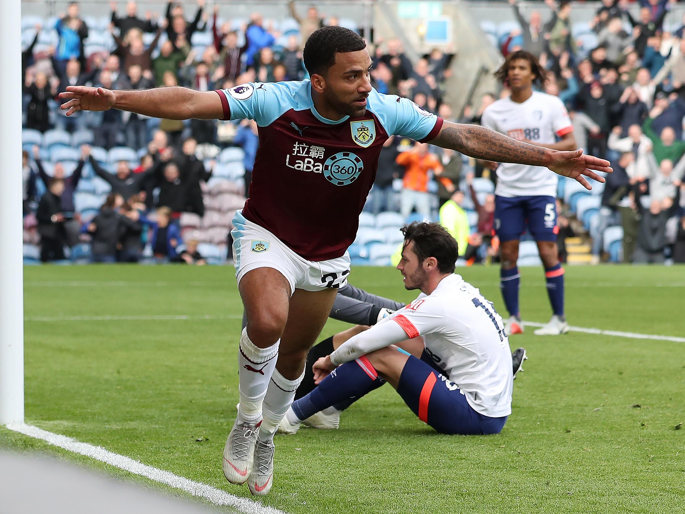 Aaron Lennon was on target in Burnley's 4-0 win against Bournemouth