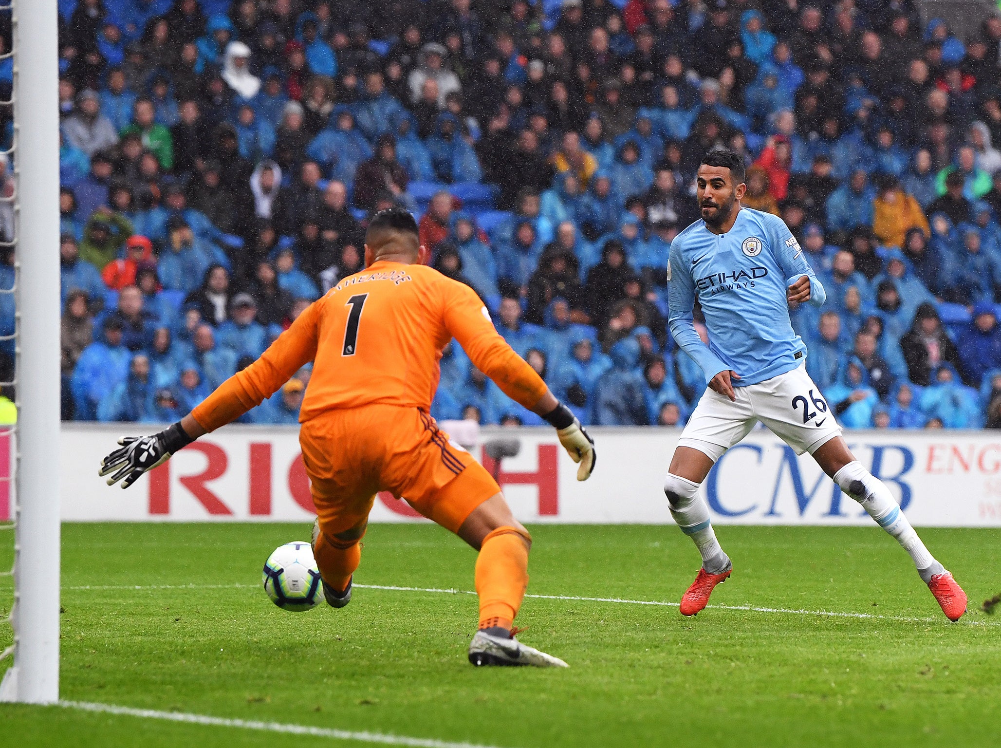 Mahrez scored his first goal for City