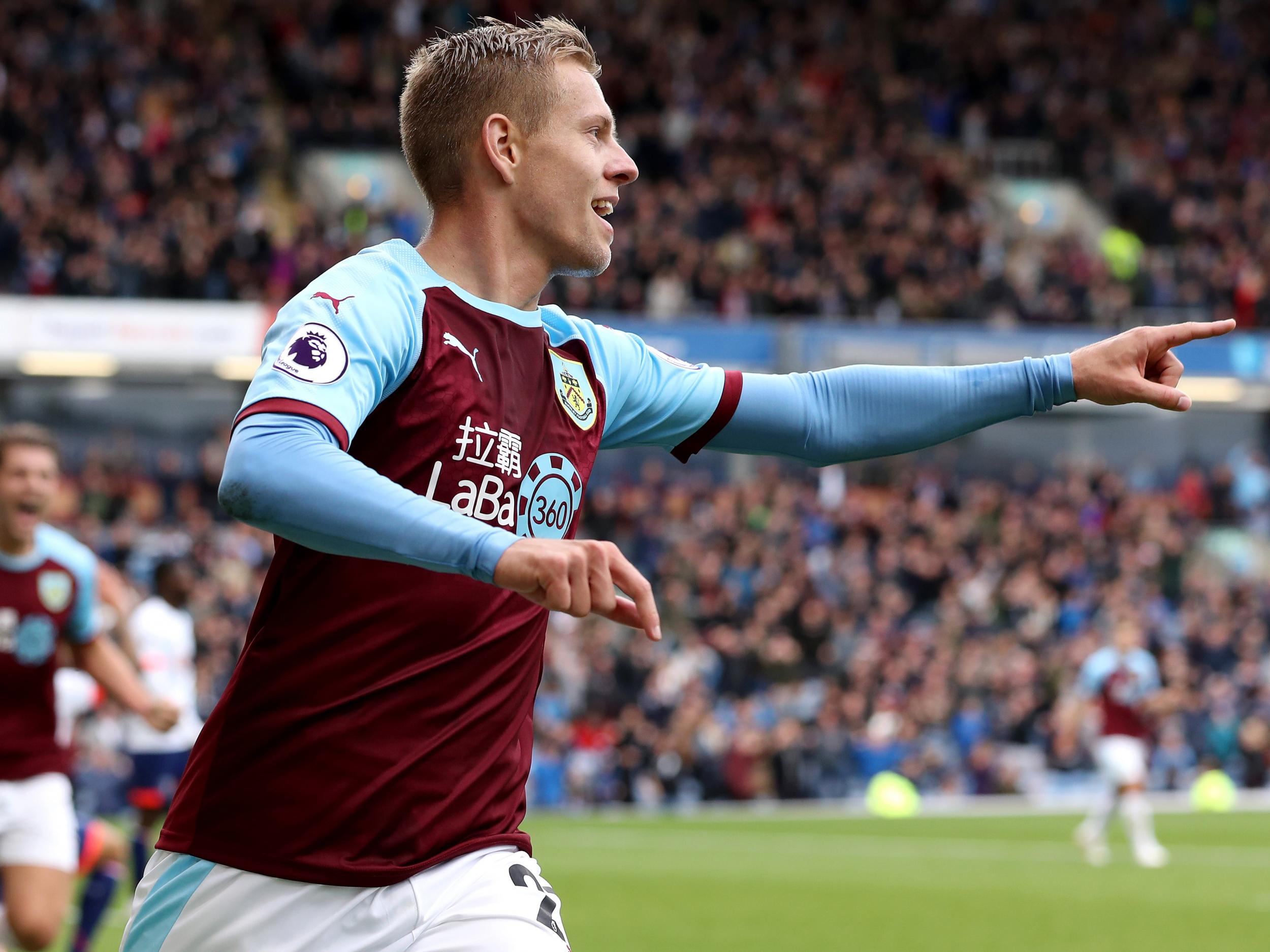 Matej Vydra scored on his Burnley Premier League debut