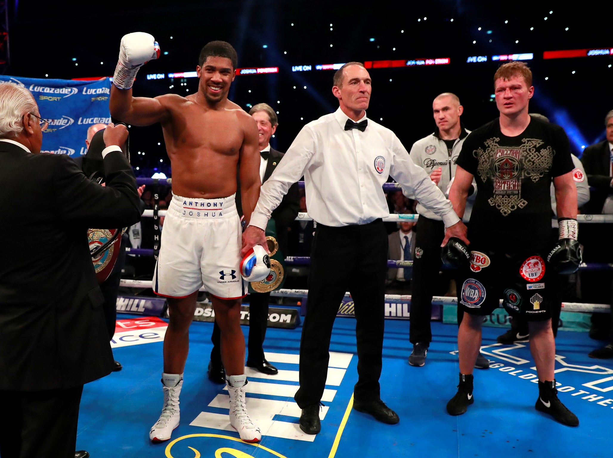 Joshua secured his 22nd professional victory in style on Saturday night