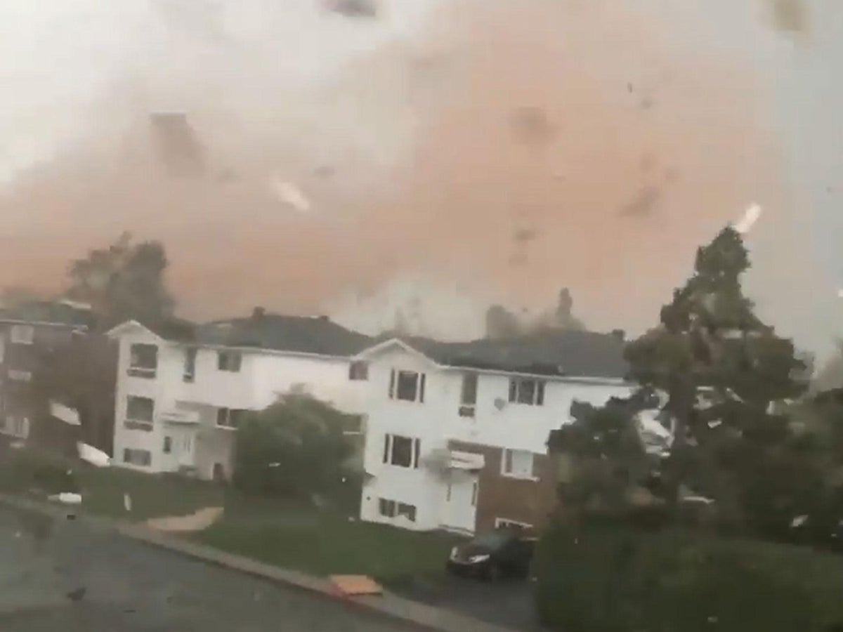 Rare tornado rips through Quebec neighbourhood in dramatic video | The  Independent | The Independent