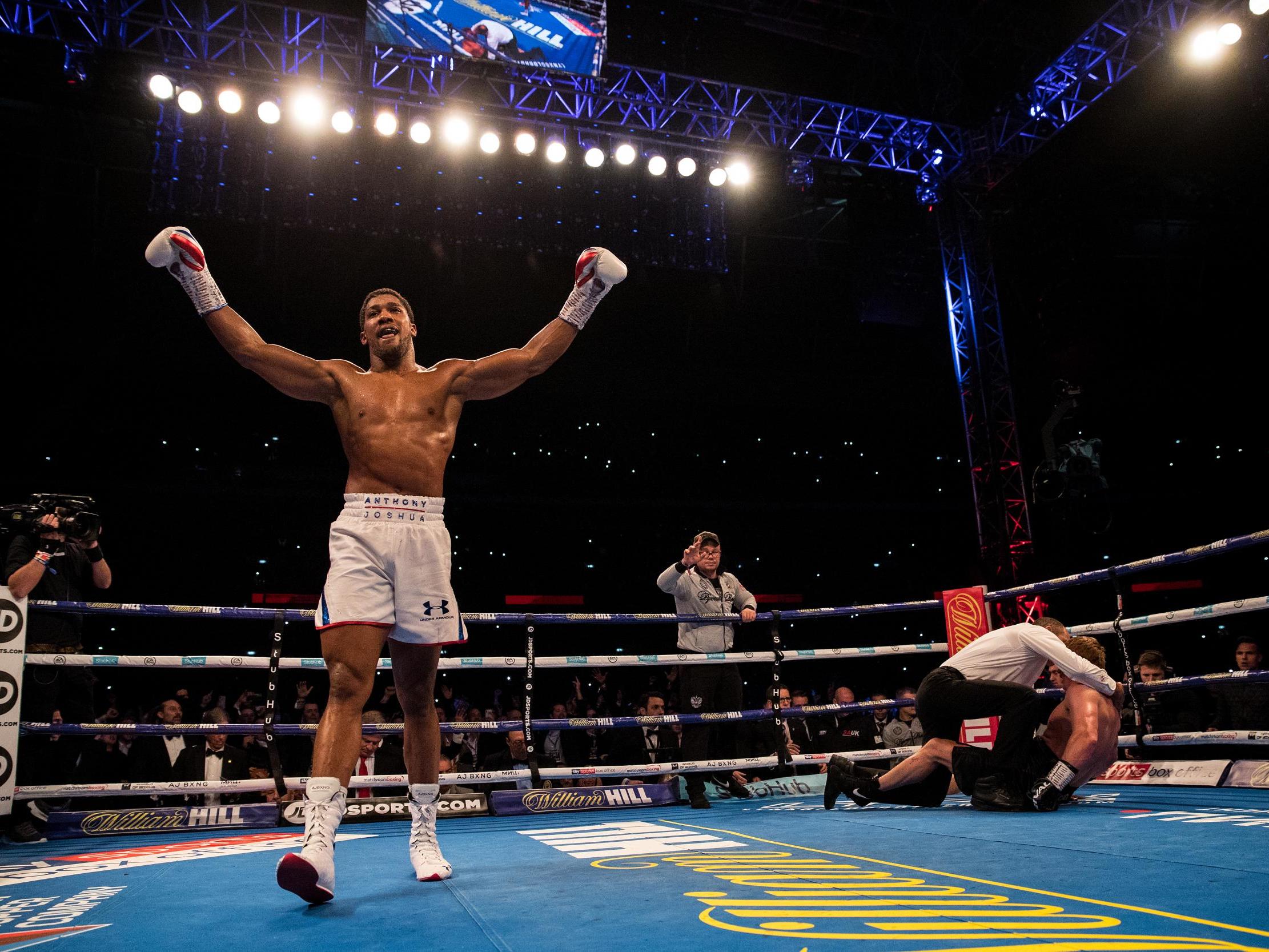 Joshua defended his world titles at Wembley