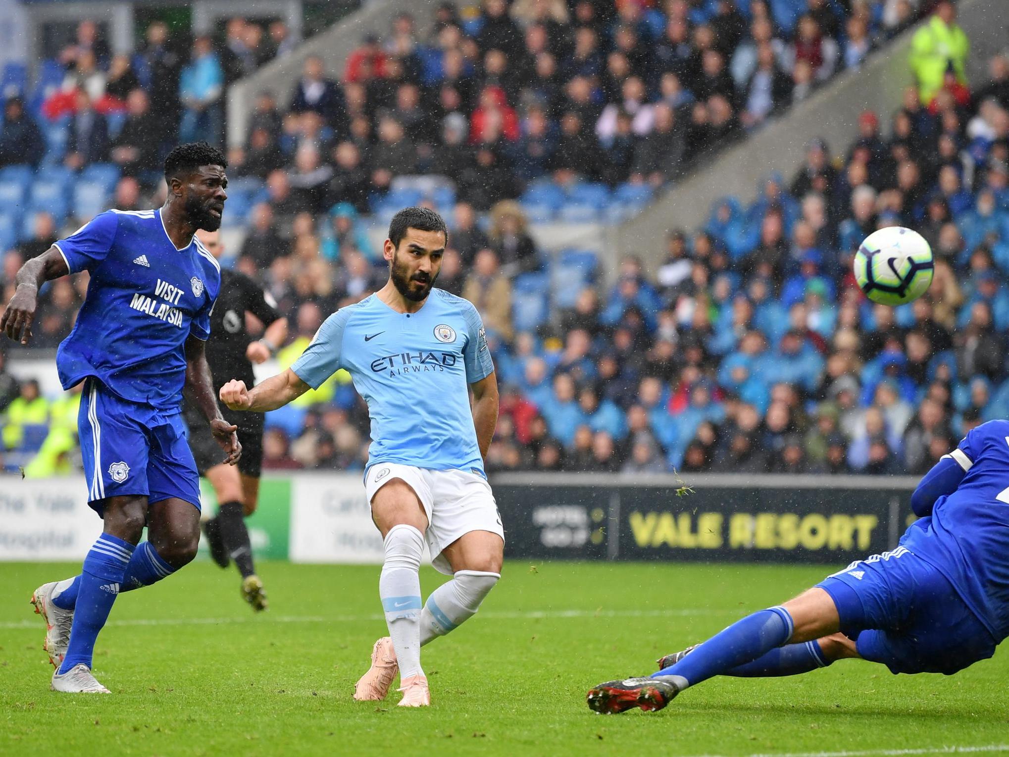 Ilkay Gundogan put in a magical performance for City in south Wales