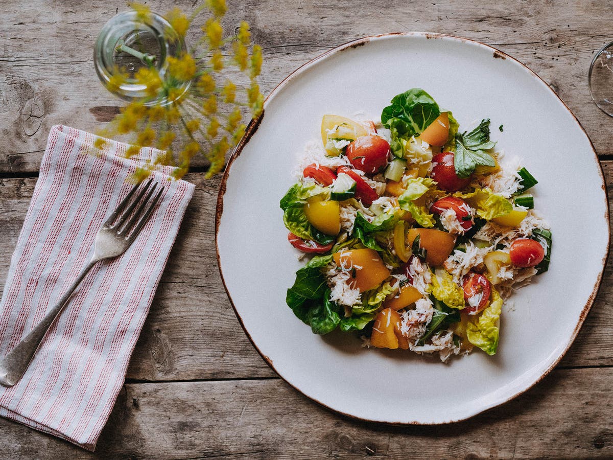 How to make River Cottage's heritage tomato and Portland crab salad ...