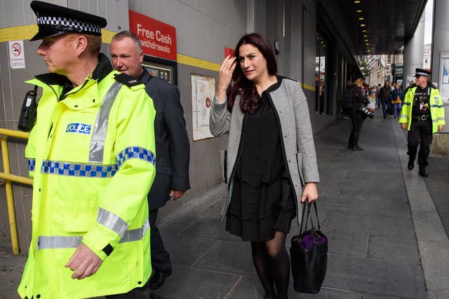 Jewish Labour MP Luciana Berger arrives at conference with a police escort