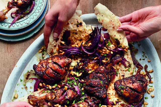 Yasmin Khan's roast chicken with sumac and red onions from 'Zaitoun'